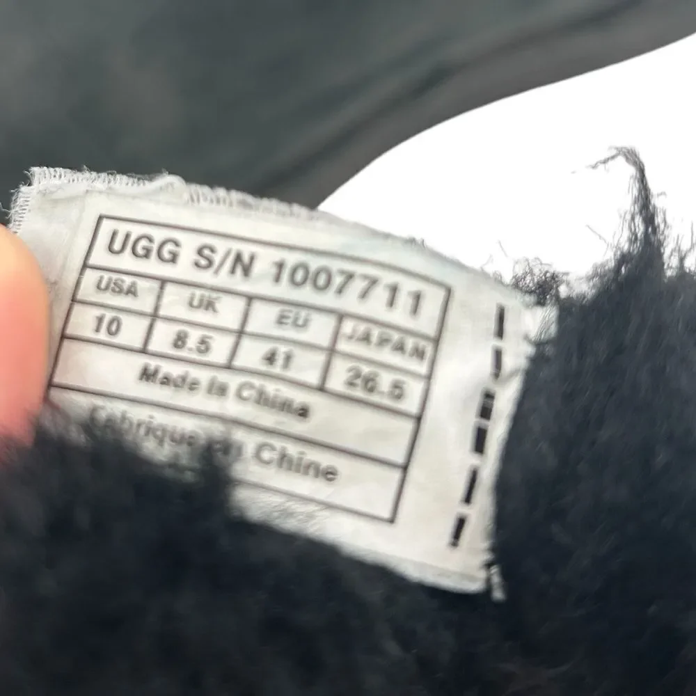 UGG Sequoia black suede boots SN 1007711 size 10